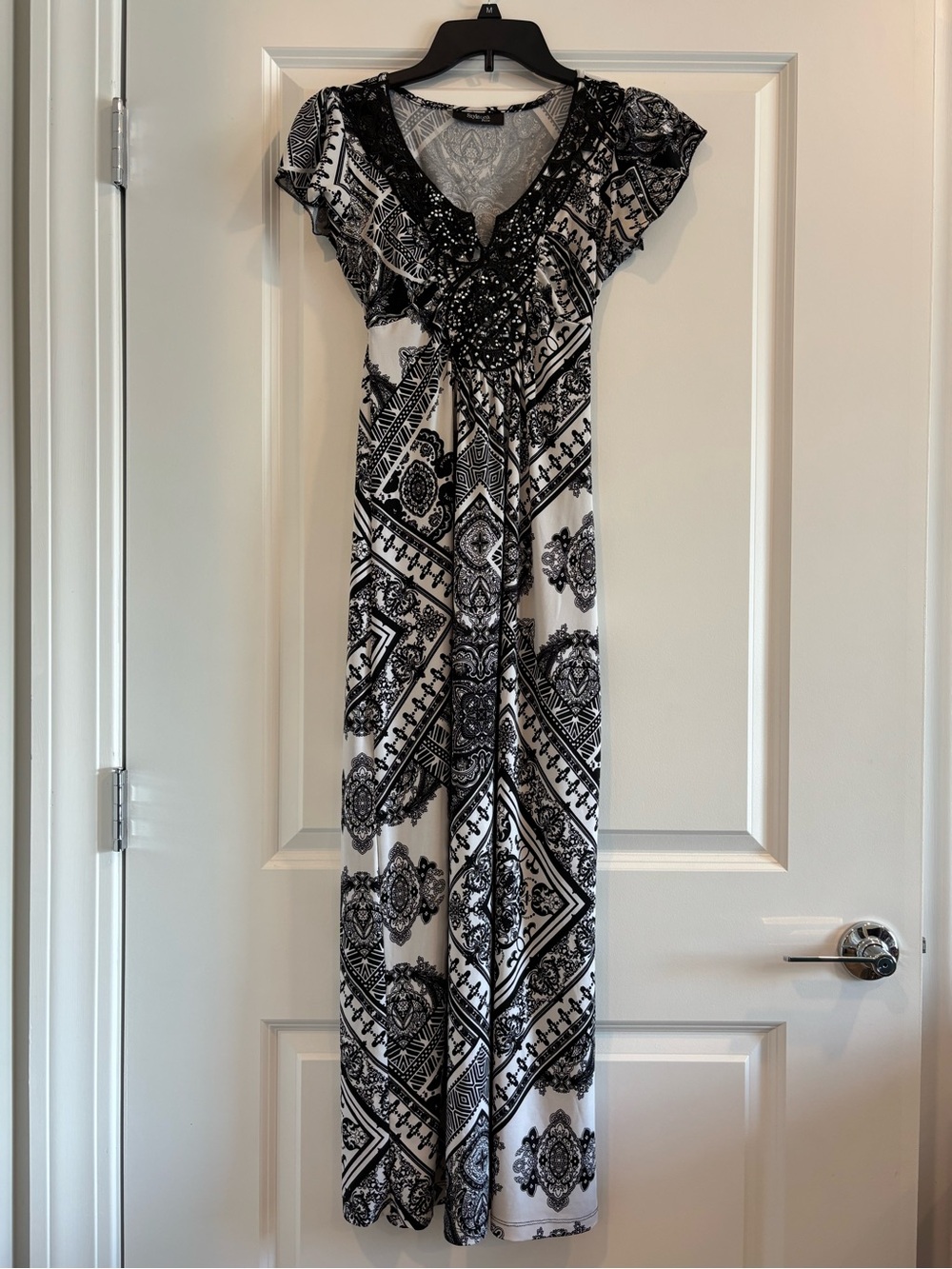 Style & Co. Black and White Printed Maxi Dress
